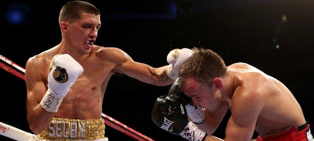 Lee Selby stopped Evgeny Gradovich of Russia in the eighth round at The O2 Arena, London