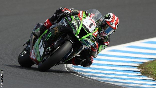 Jonathan Rea in action at the Phillip Island circuit