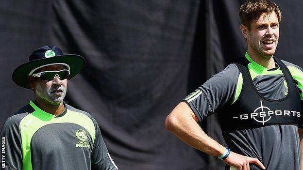 Former Sri Lanka star Chaminda Vaas (left) has spent a month helping Ireland bowlers like Boyd Rankin (right) prepare for the World Twenty 20