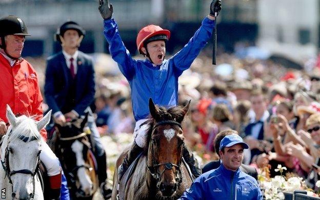 Kerrin McEvoy celebrates victory on Cross Counter