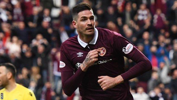 Hearts striker Kyle Lafferty