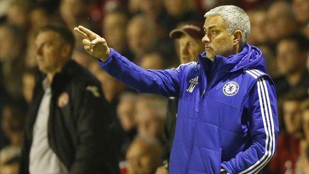 Chelsea manager Jose Mourinho on his first trip to Bescot