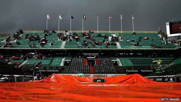 Rain at French Open