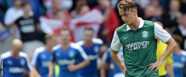 Hibs midfielder Scott Allan