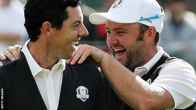 Rory McIlroy and Andy Sullivan