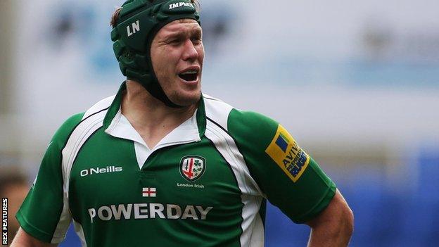 Luke Narraway in action for London Irish