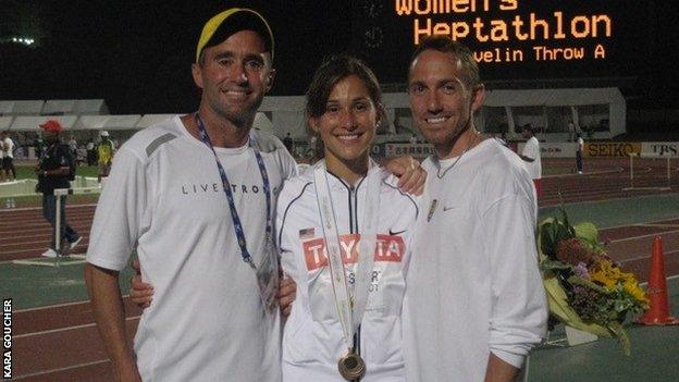 Alberto Salazar with Kara Goucher and Adam Goucher