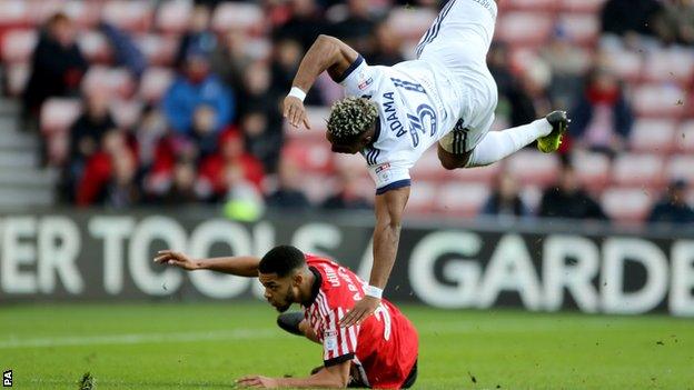 Jake Clarke-Salter fouls Adama Traore