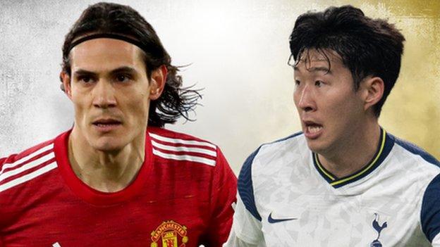 Edinson Cavani and Son Heung-min
