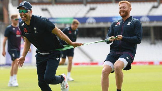 Mark Wood during training