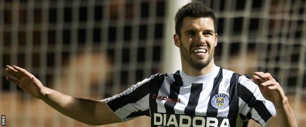 Lewis Guy in action for St Mirren