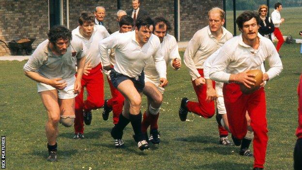 Lions players in training before they travelled to New Zealand via Australia