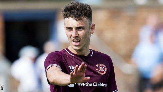 Hearts midfielder Andrew Irving