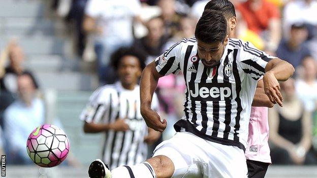 Juventus midfielder Sami Khedira