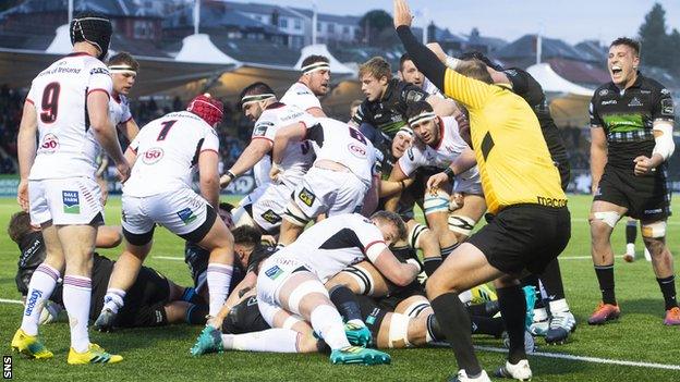 Fraser Brown's converted try got Glasgow level, and they never looked back