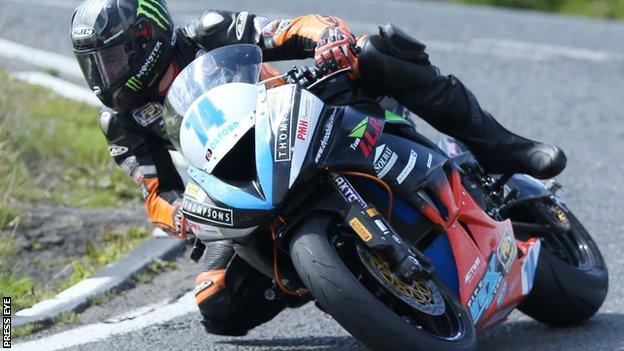 Thompson secured a podium finish at the 2018 North West 200