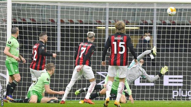 Samu Castillejo equalises for AC Milan at San Siro