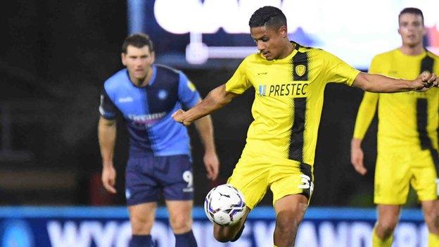 Michael Mancienne in action for Burton Albion