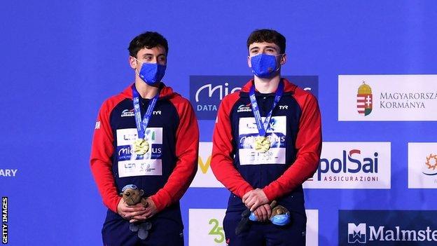 Tom Daley and Matt Lee on the podium