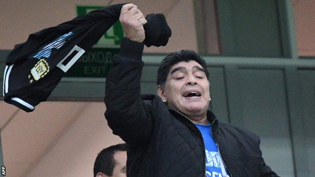 Former Argentina midfielder Diego Maradona