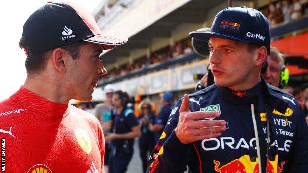 Charles Lecerc and Max Verstappen