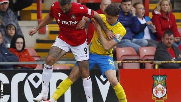 Wrexham's Ollie Palmer in action against Torquay United