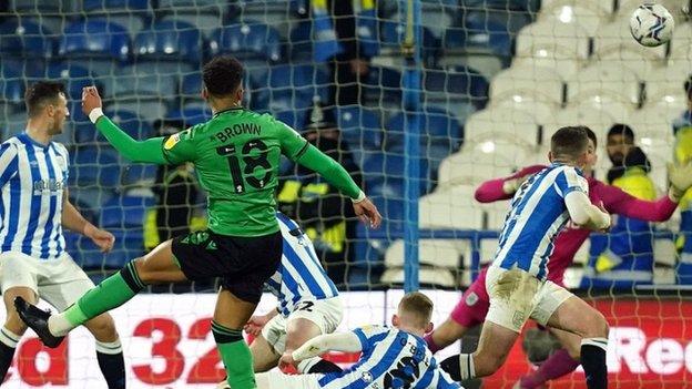 Stoke sub Jacob Brown came off the bench to earn a point at Huddersfield