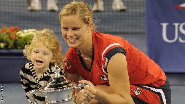 Kim Clijsters and daughter