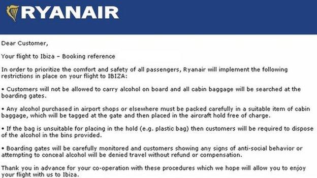 Ryanair email