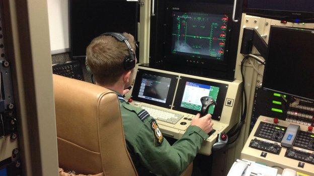 Inside the drone cockpit