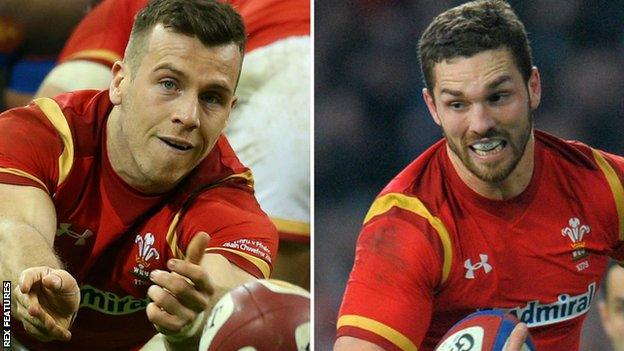 Gareth Davies (left) & George North