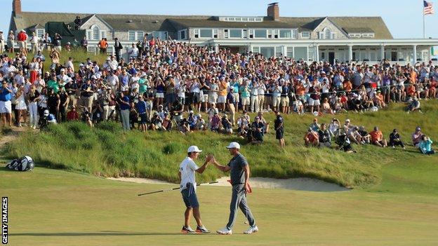 American Brooks Koepka won the 2017 US Open at Erin Hills by four shots