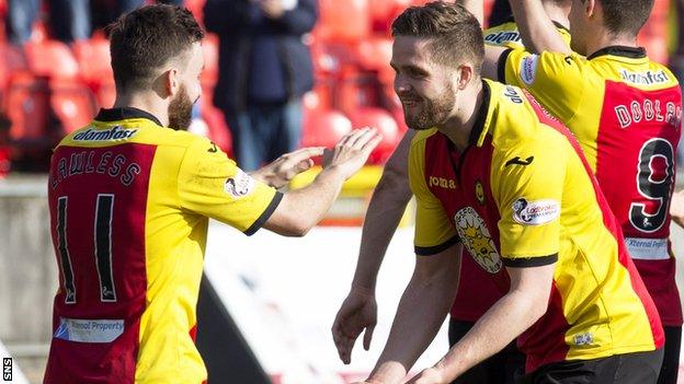 Partick Thistle celebrate