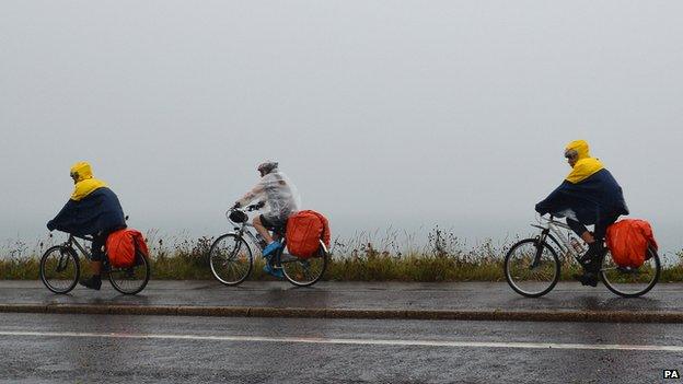 Cyclists near Newhaven