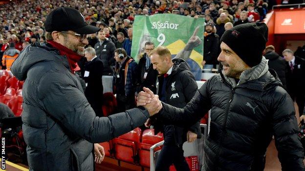 Jurgen Klopp and Pep Guardiola