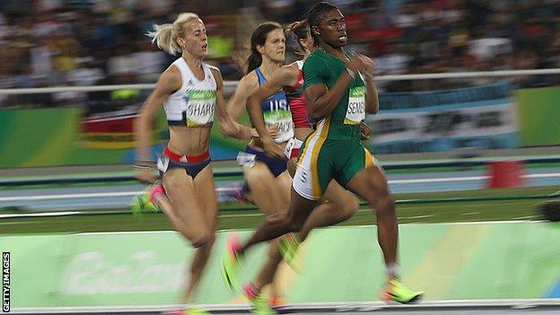 Caster Semenya has won the Olympic 800m title twice and the world title three times