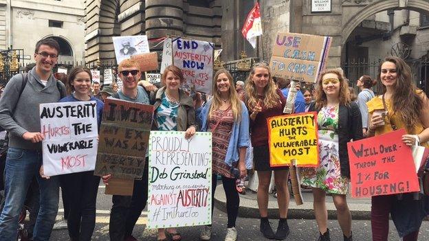 A group of protesters