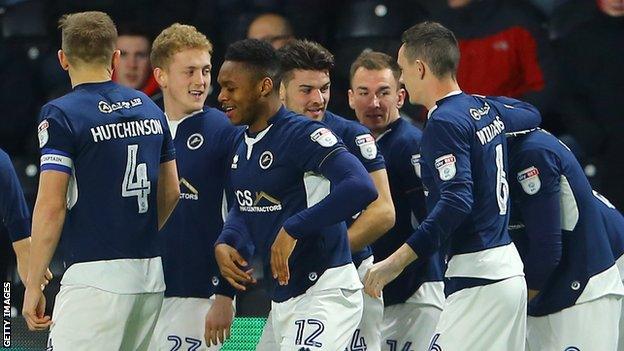 Millwall players celebrate a goal