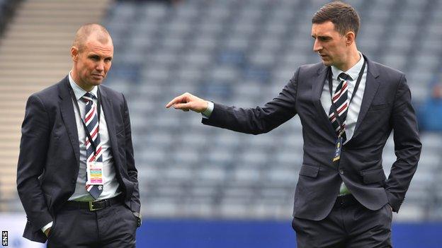 Rangers striker Kenny Miller and captain Lee Wallace