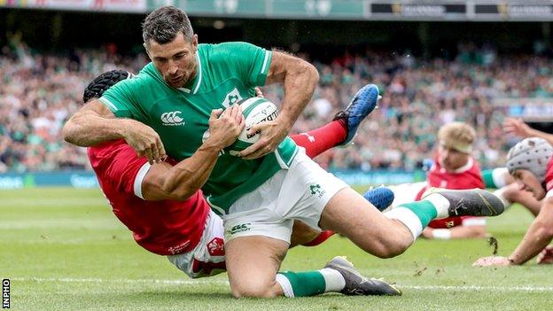 Rob Keanrey scores against Wales