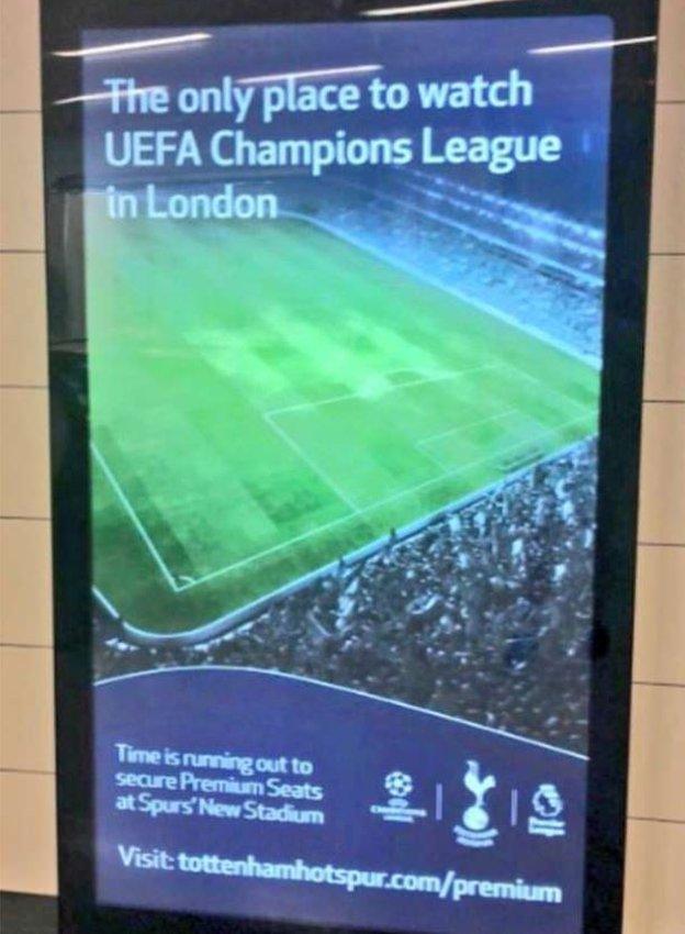 Tottenham's advert