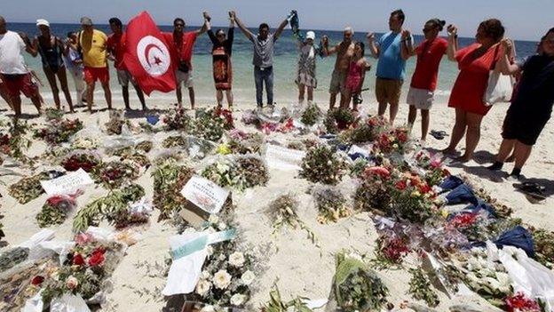 Memorial on beach in Sousse