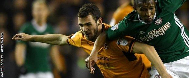 Wolves top scorer Leo Bonatini has not scored now in 10 matches