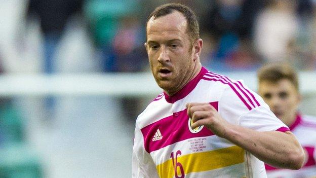 Charlie Adam in action for Scotland