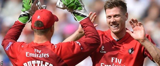 James Faulkner, right, missed the ODI tour of England because of suspension and spent the summer with Lancashire