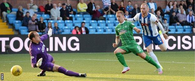 Leigh Griffiths scores for Celtic against Kilmarnock