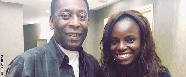 Eniola Aluko and Pele