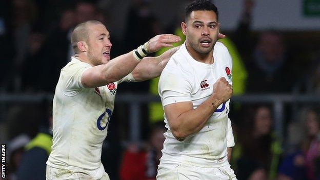 Centre Ben Te'o and full-back Mike Brown