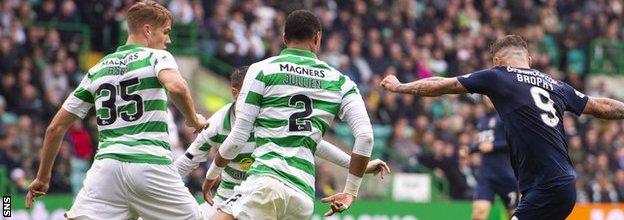 Eamonn Brophy silenced Celtic Park with a first-half opener