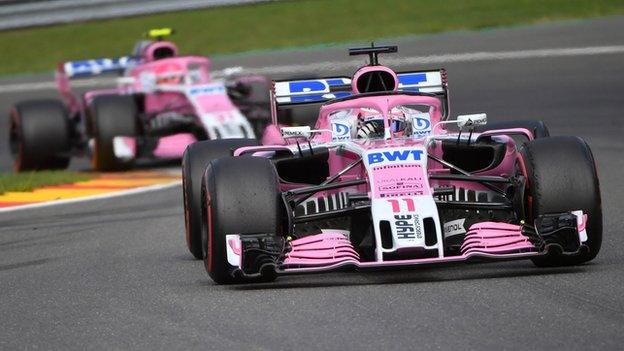 Esteban Ocon and Sergio Perez